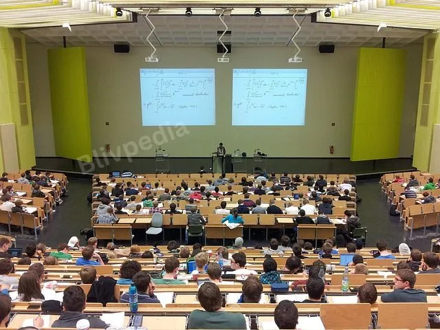 students sitting in a lecture hall